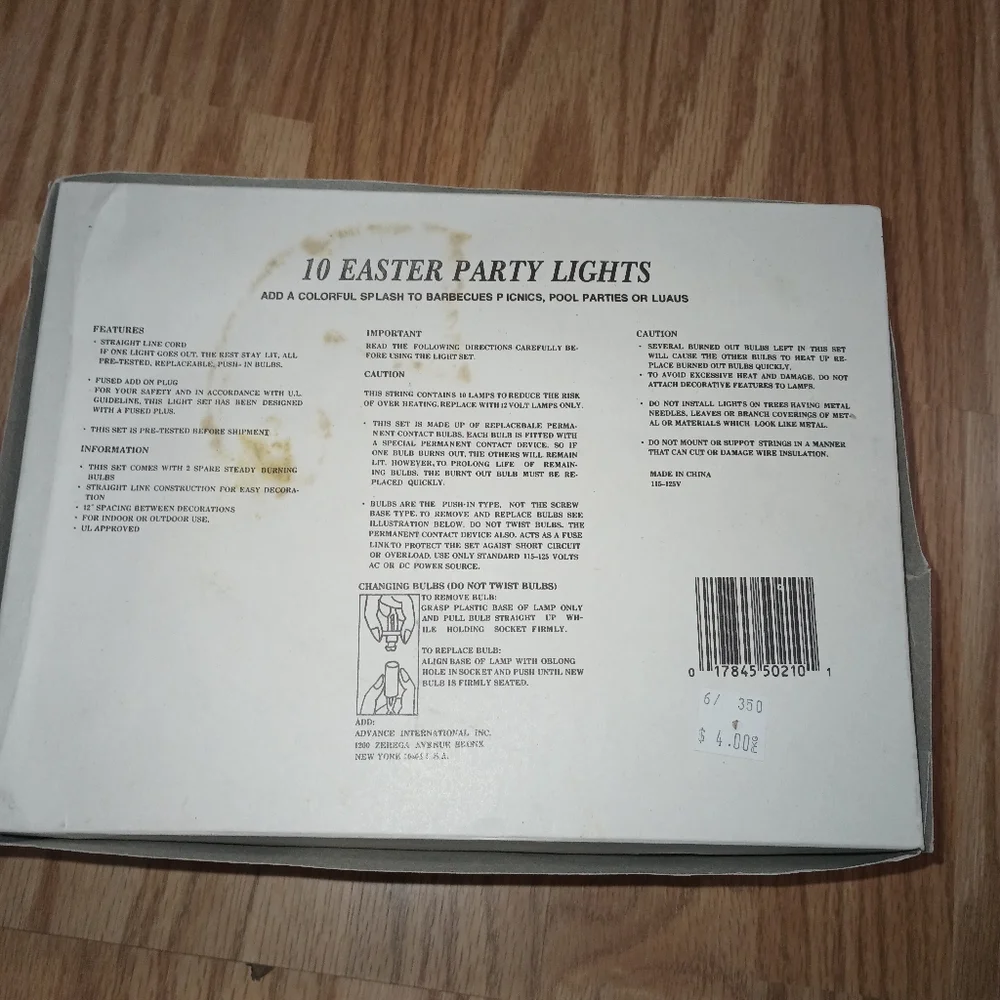 Vintage Blow Mold Easter Lights